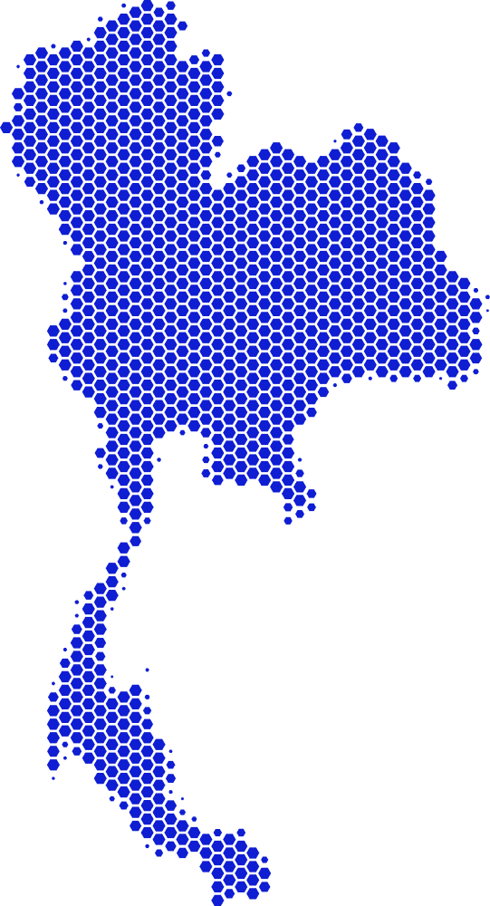 Thailand blue map
