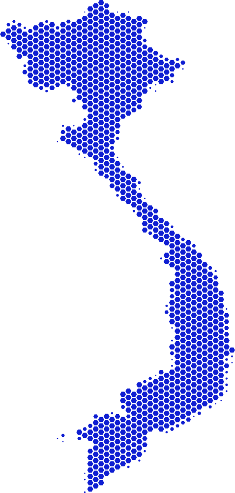 Vietnam blue map